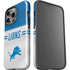 NFL Detroit Lions White Striped iPhone 15 Pro Impact Case